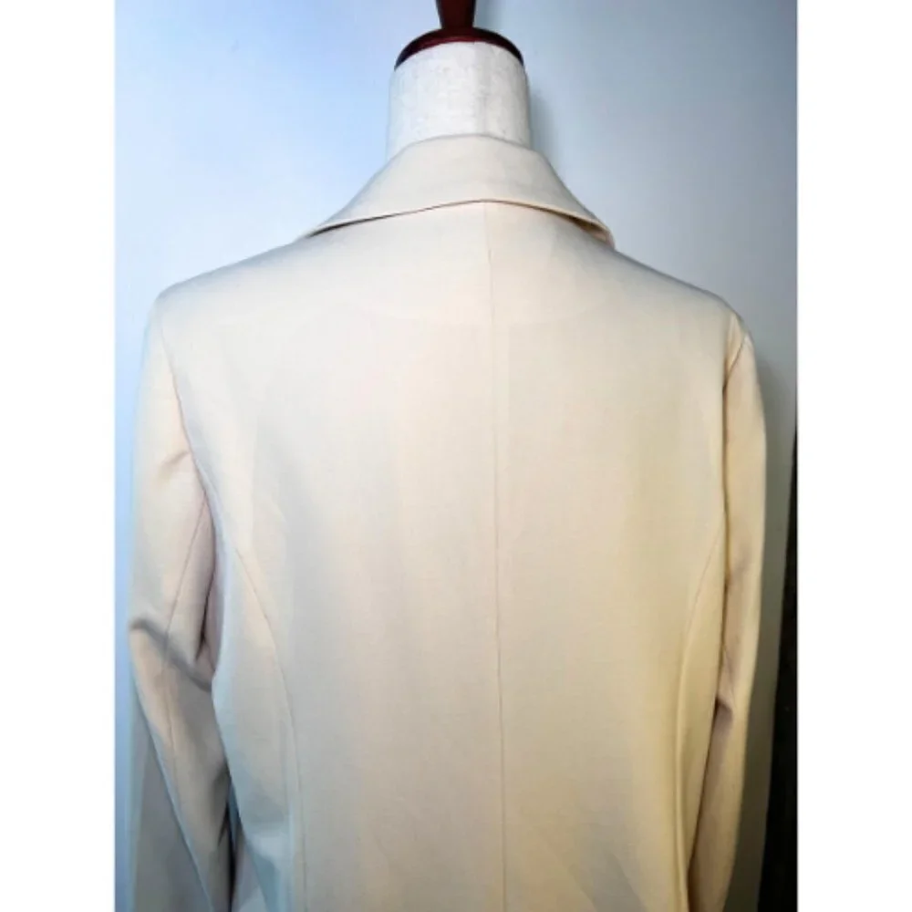 MO-KA Cream Beige Single-Breasted Relaxed Blazer Size M